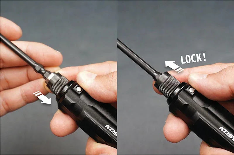 Koswork RC car tool KOS13210-8 black handle, quick-change locking hex driver accessory
