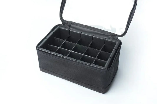 Koswork RC car accessory bag KOS32227, black fabric, multi-compartment storage, open lid