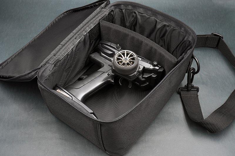 Koswork RC transmitter bag KOS32261 black padded nylon case with shoulder strap for radio protection