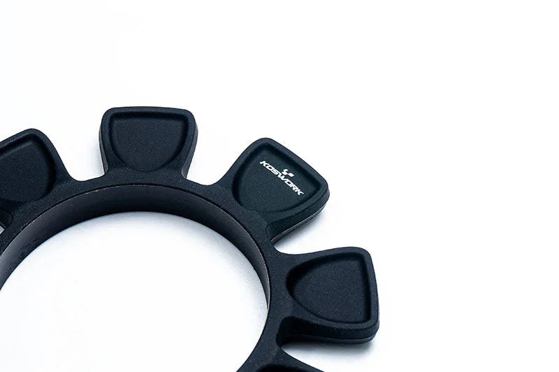 Black Koswork RC car tool holder with multiple slots on white background