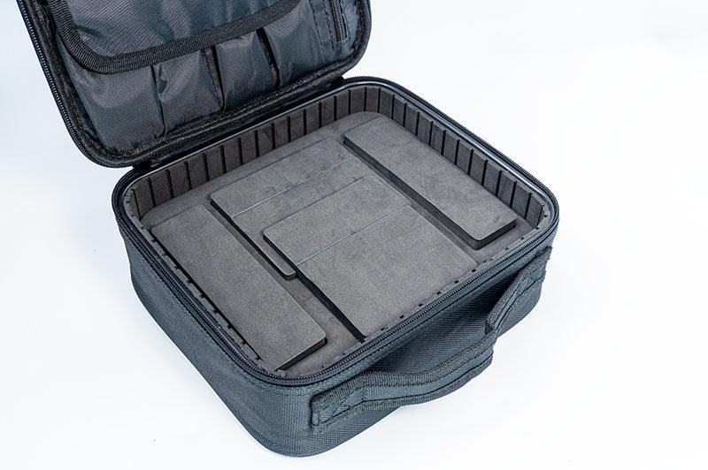 RC pit bag with customizable foam inserts for organizing tools and accessories