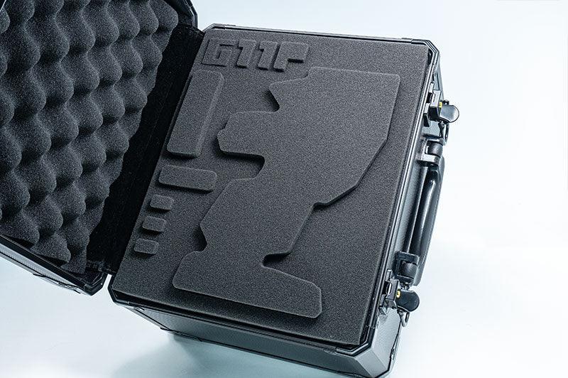 Koswork RC transmitter hard case with custom foam insert, black protective storage bag