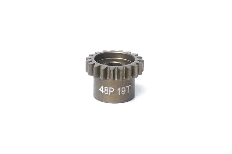 Koswork 48P 19T metal pinion gear KOS03001 for RC cars, small size, silver color.