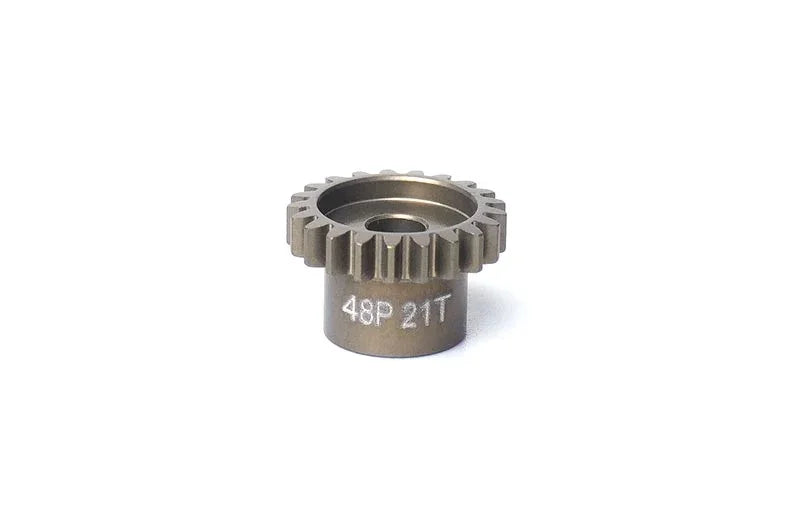 Koswork 48P 21T metal pinion gear KOS03001 for RC cars, silver finish, compact size