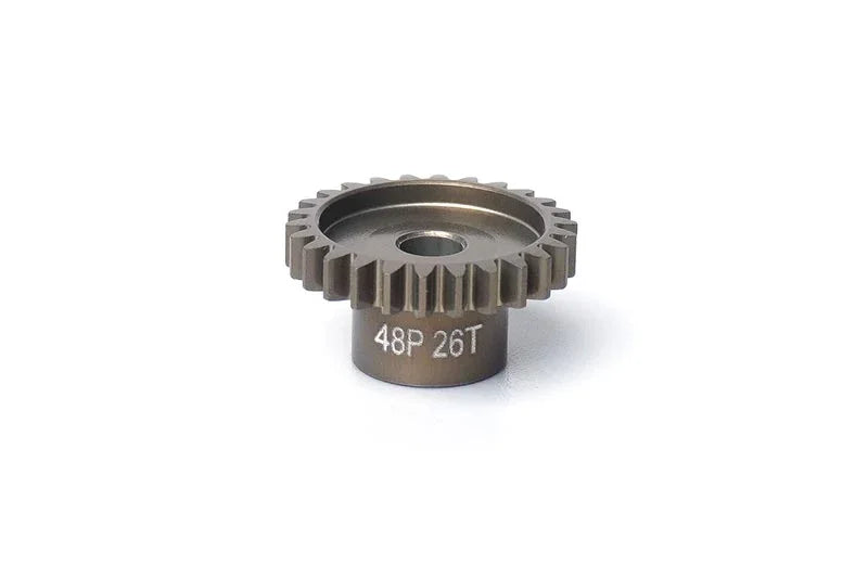 Koswork 48P 26T RC car steel pinion gear, part number KOS03001, metallic finish