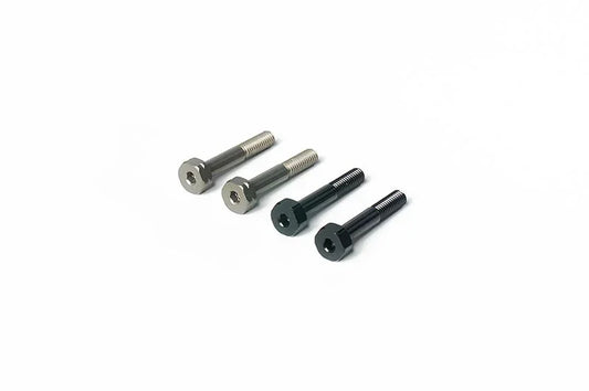 Set of four hex socket cap screws for RC car parts on white background