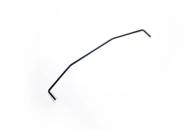Black metal RC car sway bar on white background, RC suspension upgrade part
