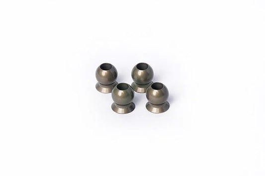 Koswork RC car titanium ball studs set of 4, metallic finish, accessory part, KOS04311-1