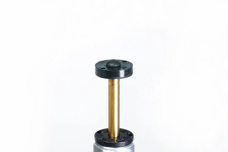 RC shock shaft with black piston on white background, hobby RC car part