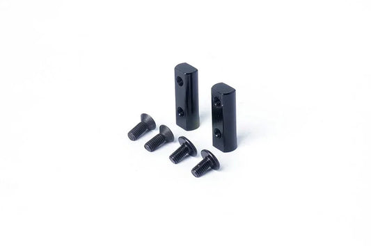 Koswork RC car accessory set KOS04316, black aluminum mounts with screws, compact size