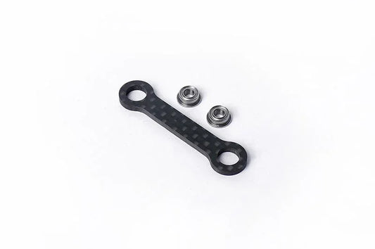 Koswork carbon fiber RC car steering link with two metal bearings, black, KOS04334-1