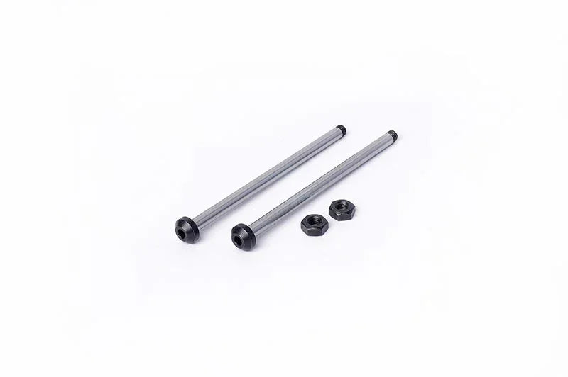 Koswork RC car steel axle shafts and nuts set, silver and black, model KOS04338-1
