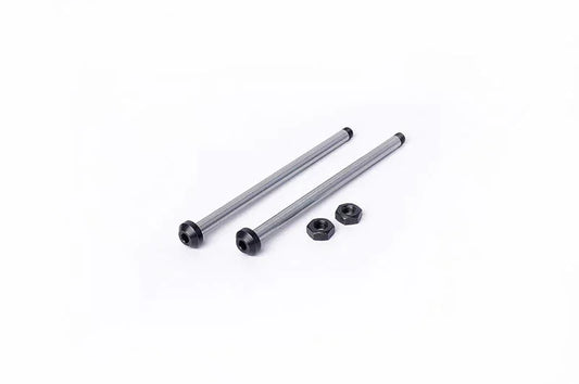Koswork RC car steel axle shafts and nuts set, silver and black, model KOS04338-1