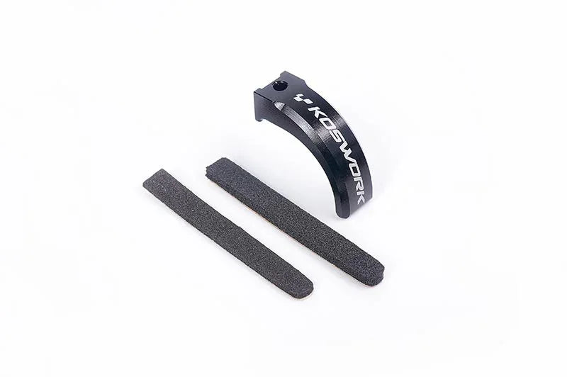 Koswork black aluminum RC car accessory with two foam strips, model KOS05912-1.