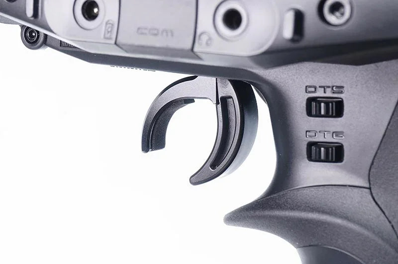 Koswork RC car controller black plastic trigger and adjustment switches close-up accessory