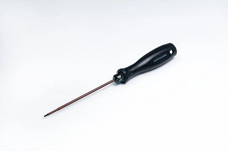 Koswork KOS13204-H15 RC car tool, long black handle, steel shaft, hobby screwdriver