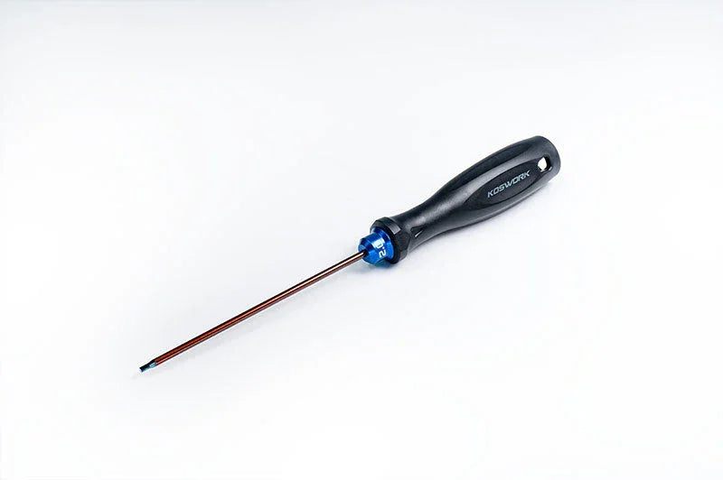 Koswork RC car 2mm hex driver tool with black handle and blue metal collar, KOS13204-H20