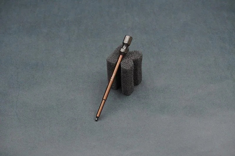 Koswork ball driver KOS13207 RC car tool, brown metal shaft, foam holder, compact size.