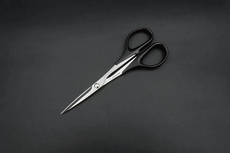 Koswork curved scissors KOS13222-01, stainless steel, black handle, RC car accessory tool