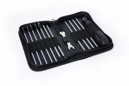 Koswork RC car tool kit KOS13246V2 in black zippered case with wrenches and driver tools