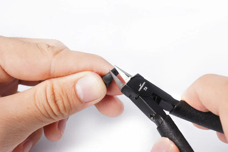 Koswork TA precision side cutter black tool for RC car accessories, close-up on white