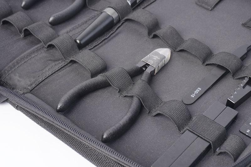 Koswork RC tool organizer bag with pliers and precision tools, black nylon, KOS13272-8