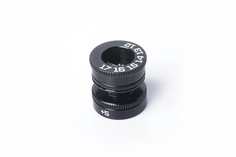 Koswork RC car black aluminum pinion gear spacer KOS13361-5 with size markings