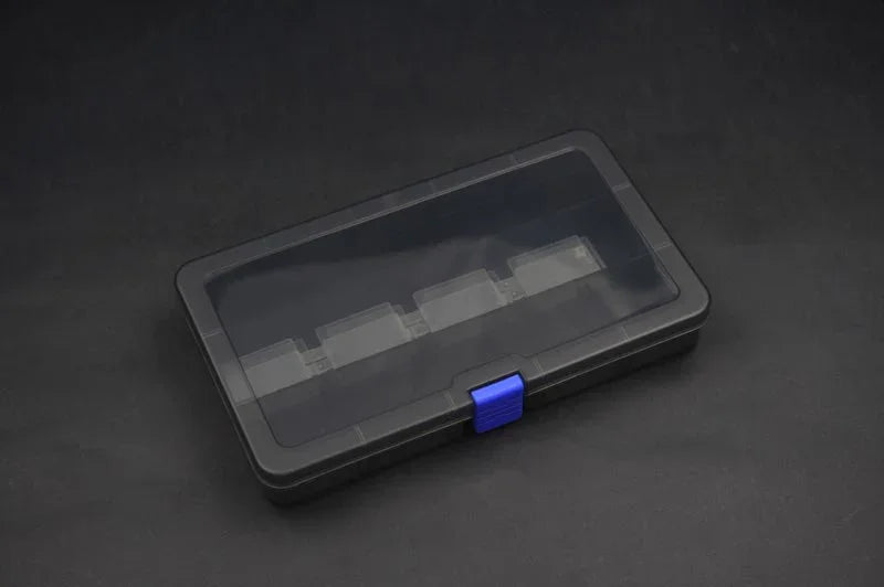 Koswork RC parts organizer KOS32115 black plastic storage box with clear lid and blue latch