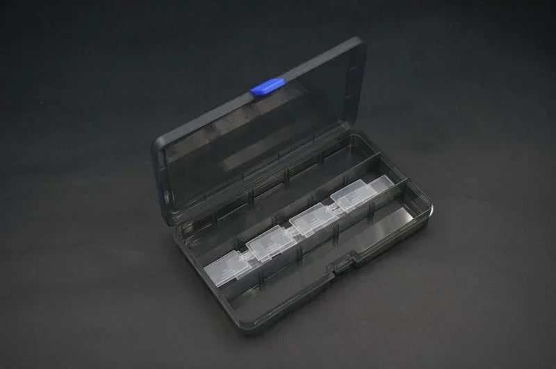 Koswork RC accessory storage box, black plastic, clear lid, organizer KOS32115-3