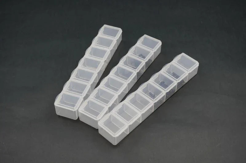 Koswork RC car accessory storage box KOS32117, clear plastic organizer with 12 compartments