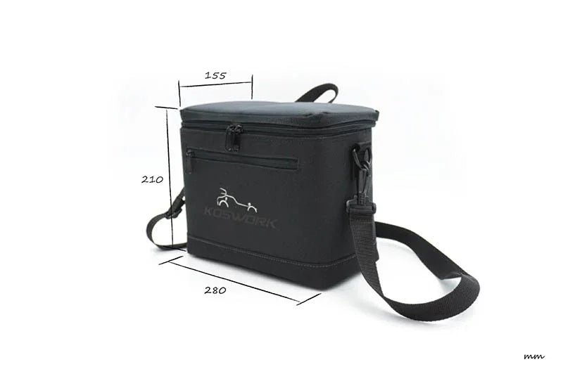 Koswork KOS32202 RC car pit bag, black, shoulder strap, 280x155x210mm, nylon