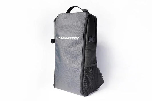 Koswork RC car accessory black storage pit bag KOS32213BK durable fabric, side mesh pocket