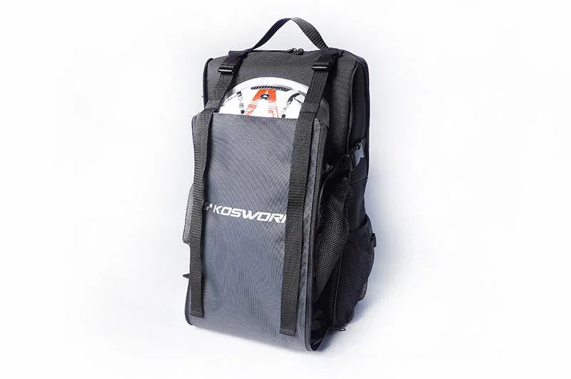 Koswork KOS32213BK-20 RC car pit backpack, black, with durable straps and side mesh pockets
