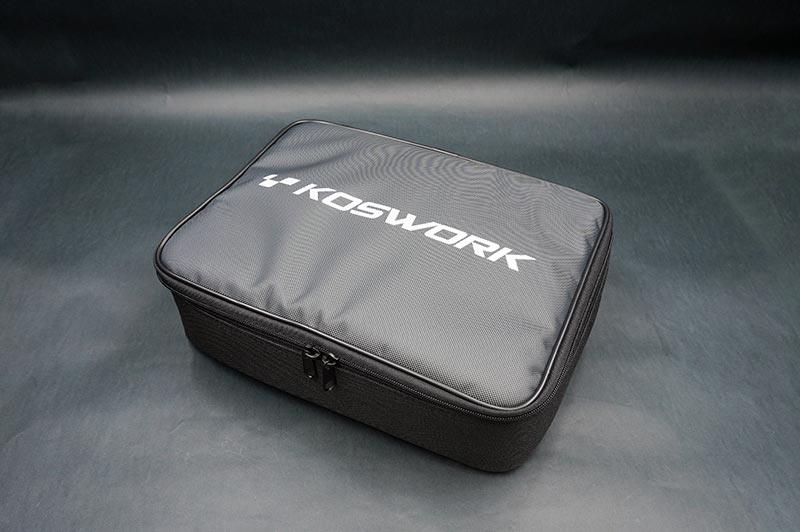 Koswork RC car accessory bag KOS32216, medium black zippered storage case