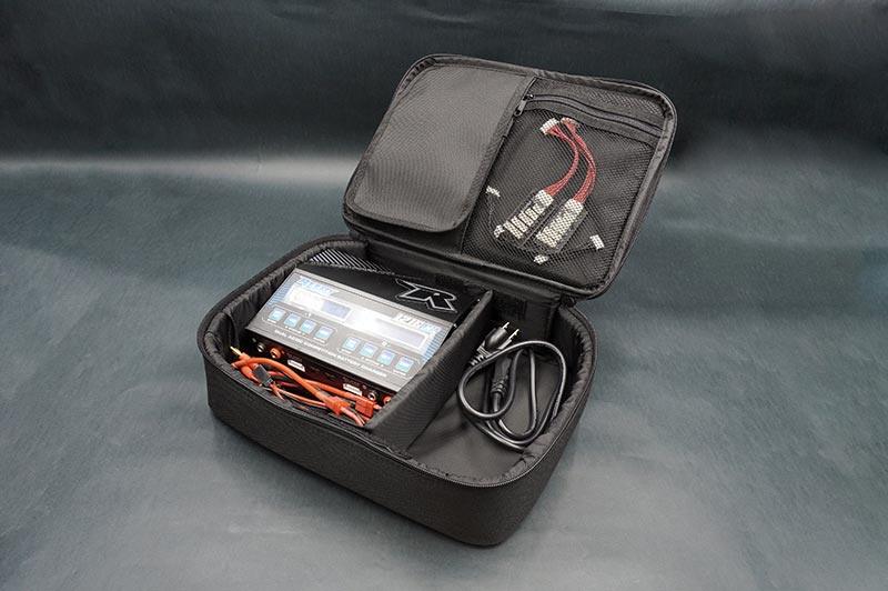 Koswork RC charger bag KOS32216, black, compact storage case for cables and RC accessories