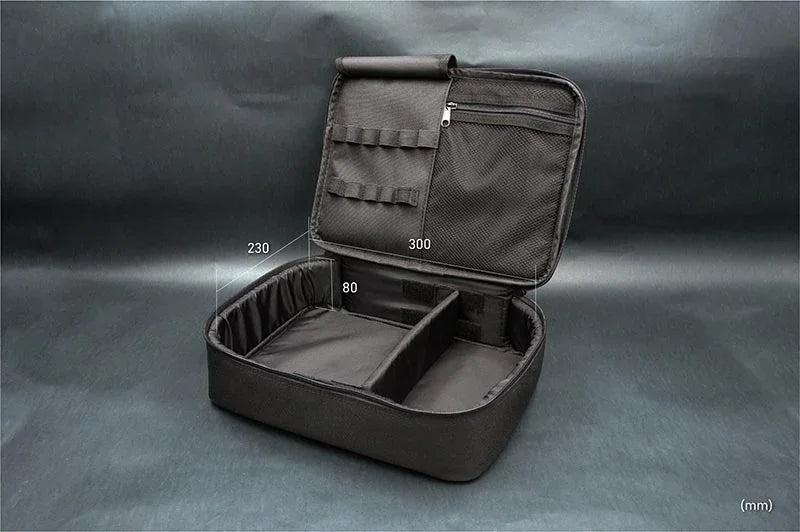Koswork RC car accessory bag KOS32216-9, black, soft fabric, multi-compartment, 300x230x80mm.