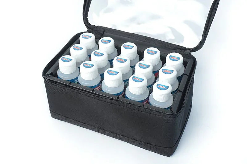 Koswork RC oil bag KOS32227-7 black, compact storage case for 16 bottles, RC car accessory