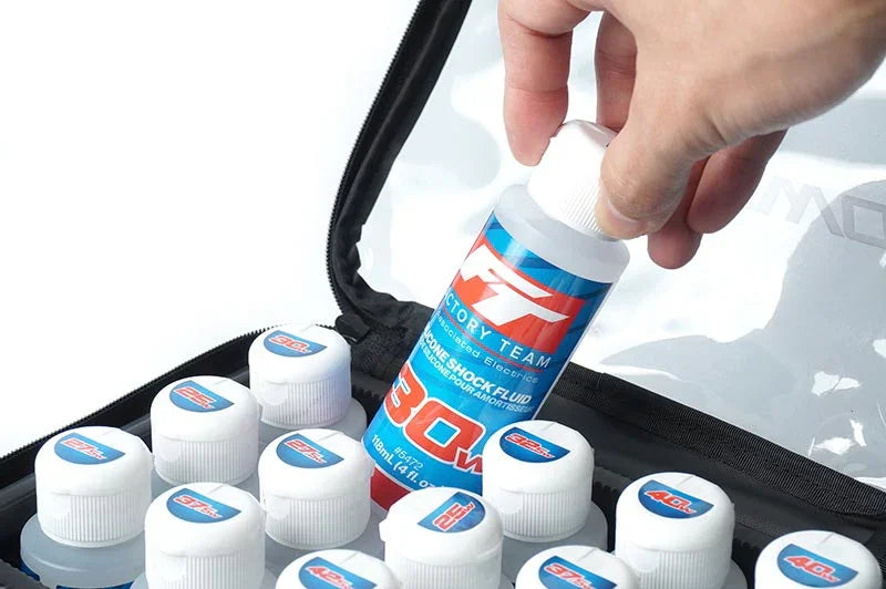 Koswork RC car shock oil bottle storage bag black nylon, fits multiple bottles, model KOS32227-9