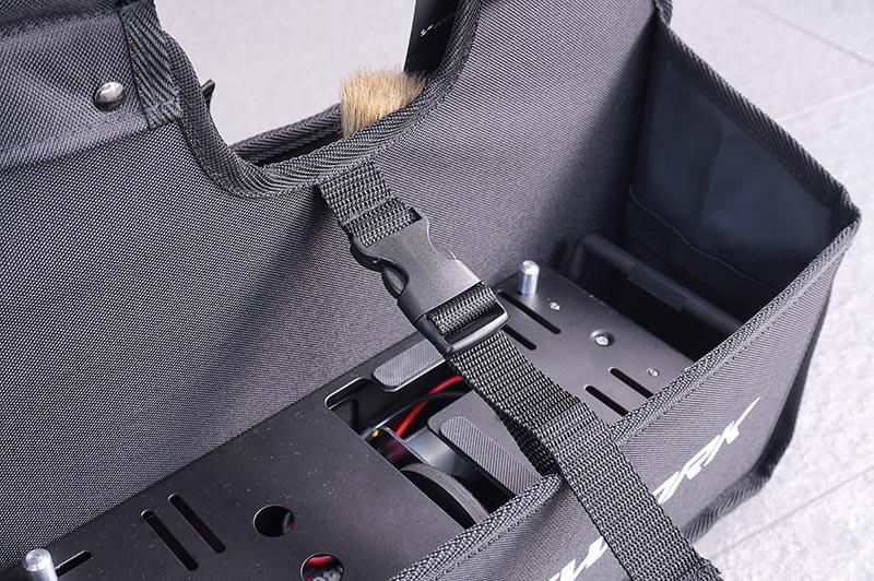 Koswork RC car accessory bag KOS32236V2, black, durable fabric with buckle strap and tool pockets