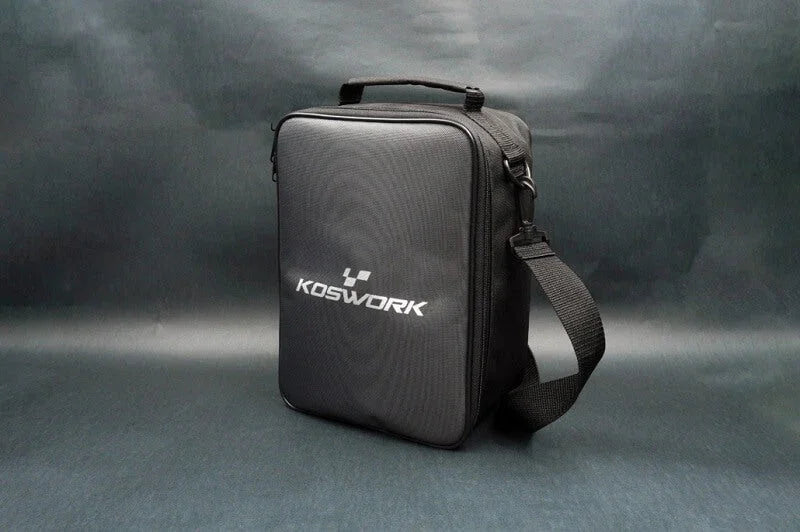 Koswork KOS32261 black RC car accessory pit bag with shoulder strap for carrying tools.