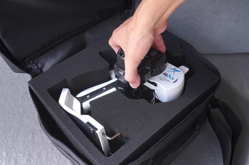 Koswork RC transmitter bag KOS32262-10 with custom foam insert, black, for radio controller storage