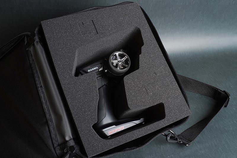 Koswork RC transmitter carrying bag KOS32262, black with foam insert for secure storage