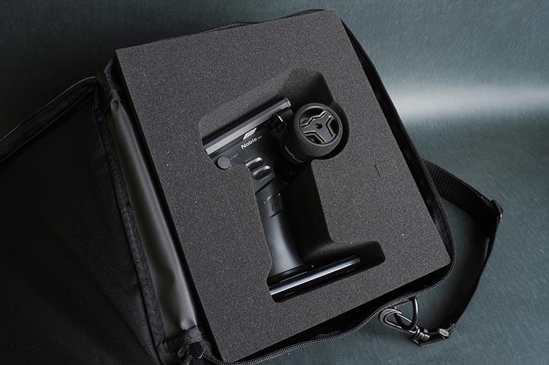 Koswork RC transmitter bag KOS32262, black, padded foam insert for secure storage.