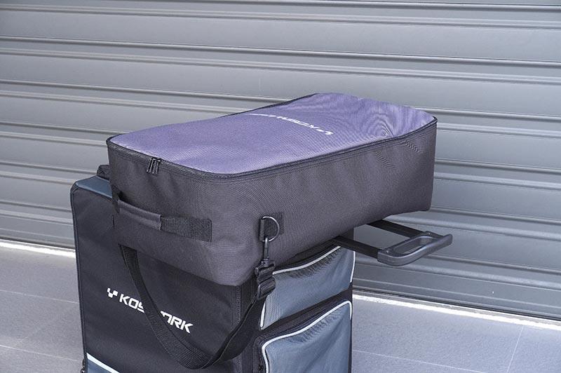 Koswork RC pit bag KOS32265-10, large black and gray nylon carrying case for RC car accessories