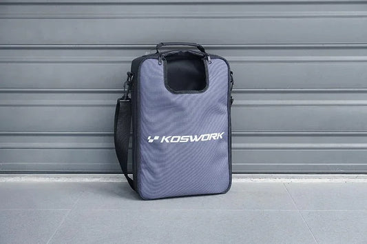 Koswork RC car pit bag KOS32267, large grey carrying case with shoulder strap, nylon material