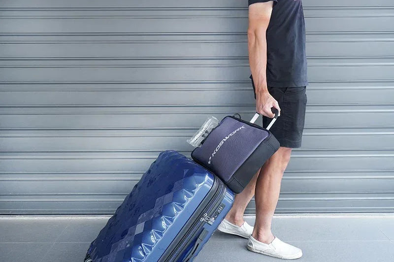 Koswork RC car carrying bag KOS32267, compact black accessory bag on suitcase handle