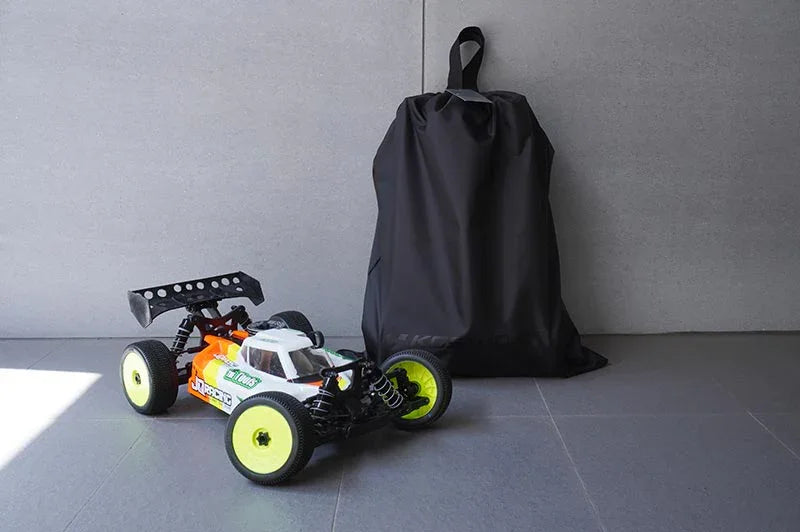 Koswork black RC car carry bag KOS32272 with RC buggy, large nylon storage accessory