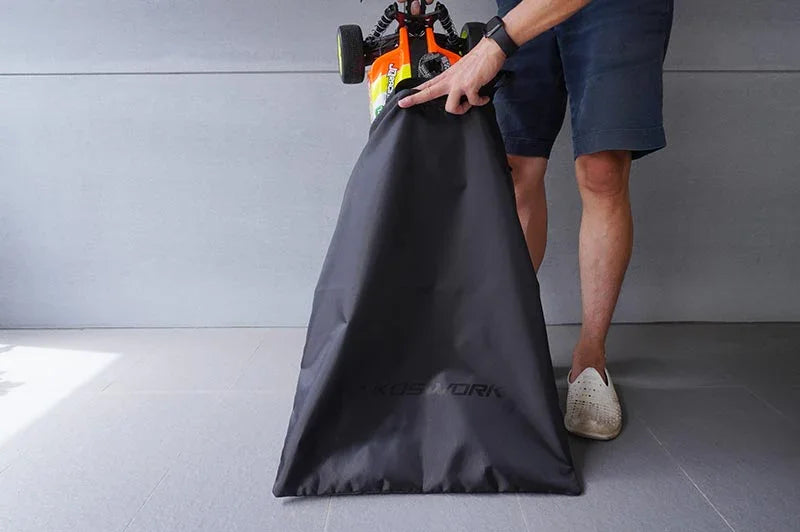 Koswork RC car carrying bag KOS32272-4, large black pit bag with durable fabric