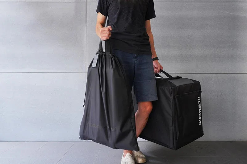 Koswork RC car carrying bags, large black pit bag and drawstring tote, KOS32272-8.
