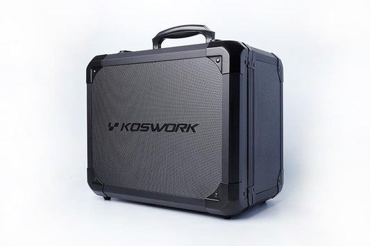 Koswork RC tool bag KOS32302, large black hard-shell carrying case with handle for accessories